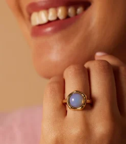 Lucardi Ring Staal - Goudkleurig offWhite Sale