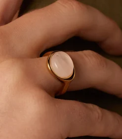 Lucardi Ring Staal - Goudkleurig pink Discount