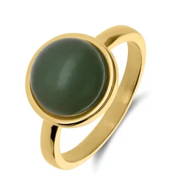 Lucardi Ring Staal - Goudkleurig green Online
