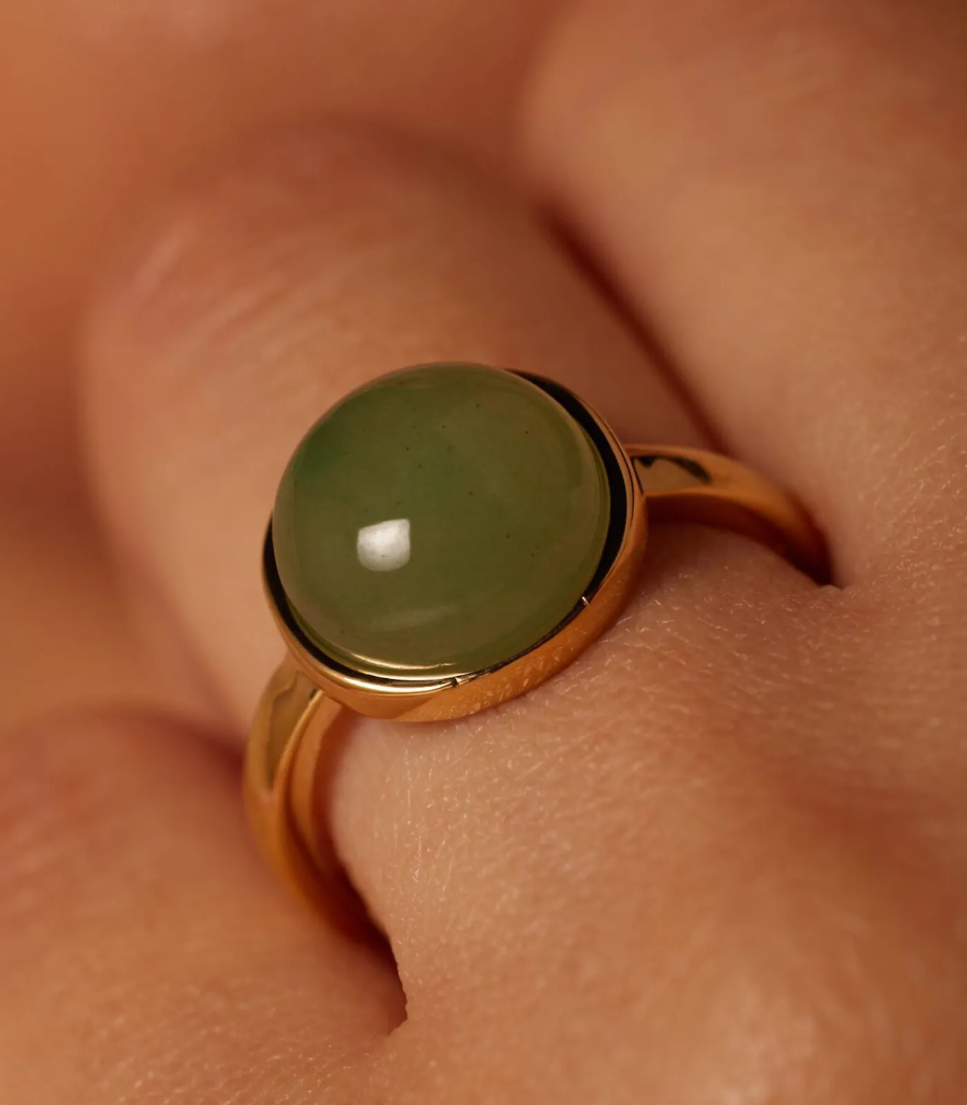 Lucardi Ring Staal - Goudkleurig green Online