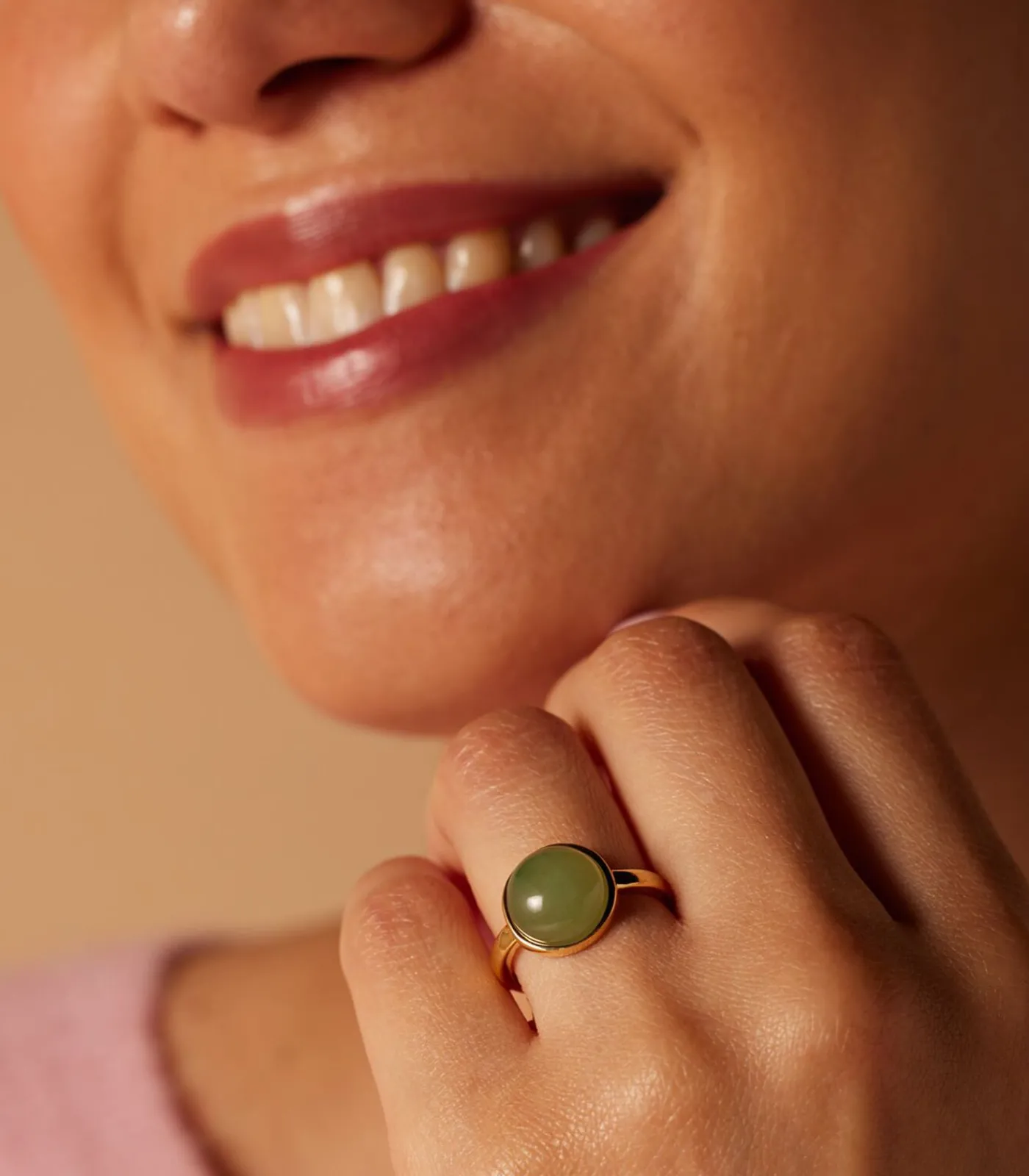 Lucardi Ring Staal - Goudkleurig green Online