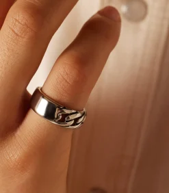 Lucardi Ring Staal - Zilverkleurig silver Discount