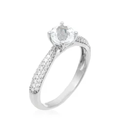 MES BIJOUX Ring "Tawo" Goud, Topaas en Diamanten silver Hot