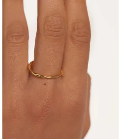PDPAOLA Ring van verguld zilver Spiral gold Outlet
