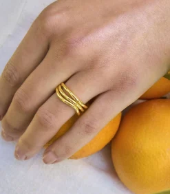 NOELANI Ring voor dames, 925 Sterling zilver gold New