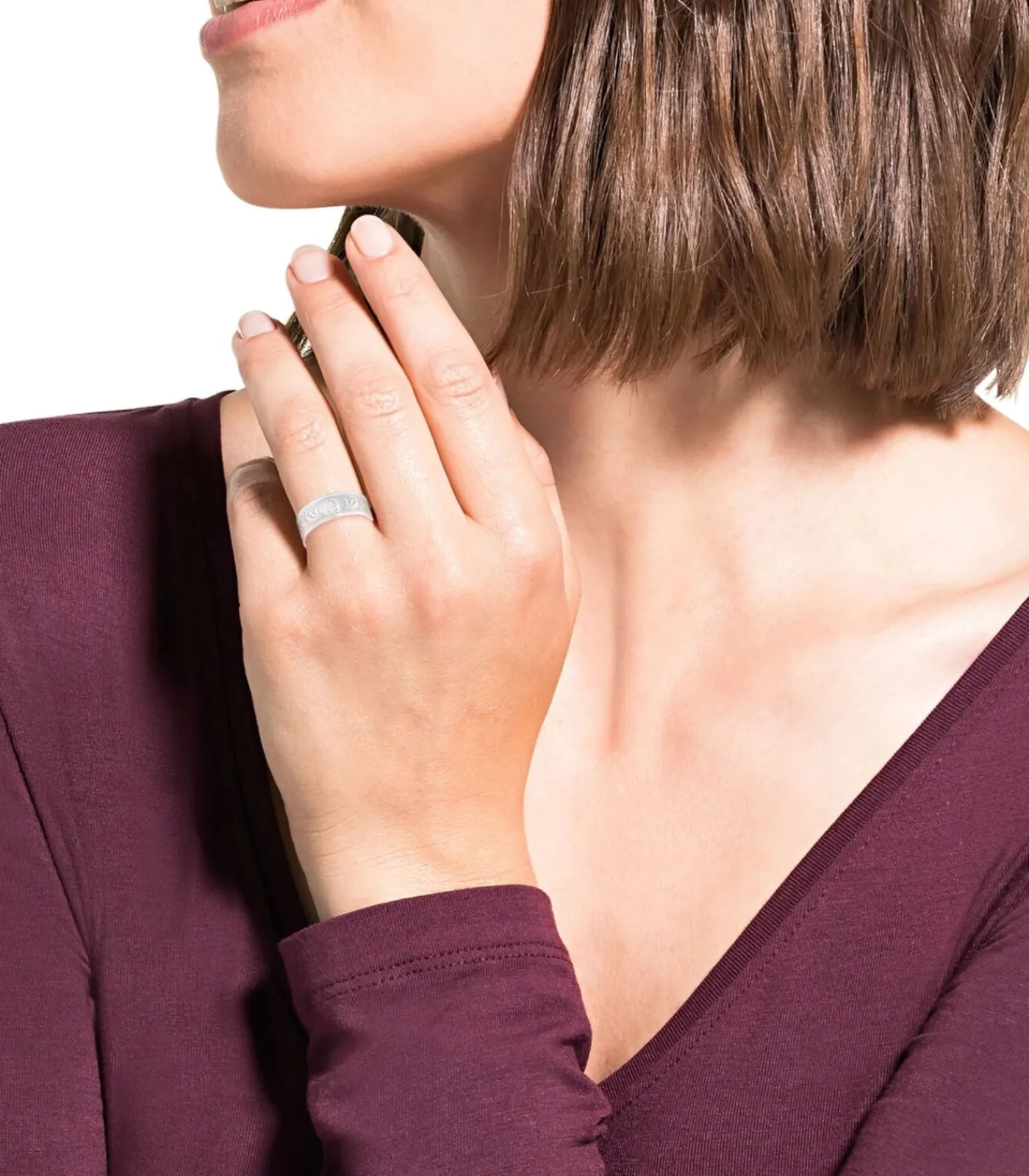 Amor Ring voor dames, roestvrij staal silver New