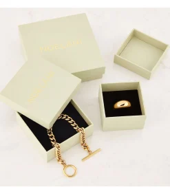 NOELANI Ring voor dames, roestvrij staal, schelp middenkraal white