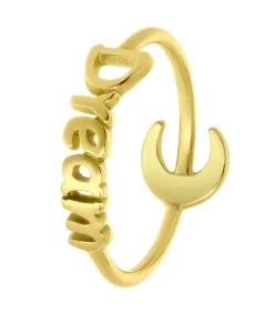 Lucardi Ring Zilver gold New