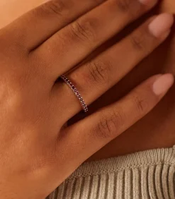 Lucardi Ring Zilver - Goudkleurig red Outlet