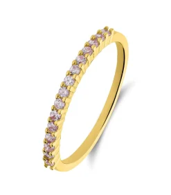 Lucardi Ring Zilver - Goudkleurig pink Outlet