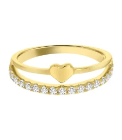 Lucardi Ring Zilver - goudkleurig gold Sale