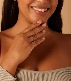 Lucardi Ring Zilver - Goudkleurig black Online