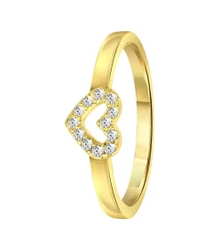 Lucardi Ring Zilver - goudkleurig gold Online