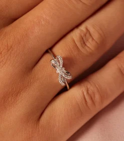 Lucardi Ring Zilver - Strikje silver Hot