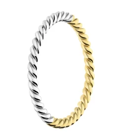 Lucardi Ring Zilver - Zilver- en Goudkleurig gold/silver Clearance