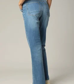 Deeluxe RIO - Blauwe denim flare jeans met ritssluiting gray New