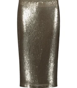 Vera Mont Rok met pailletten aubergine/brown/darkBeige/taupe Hot