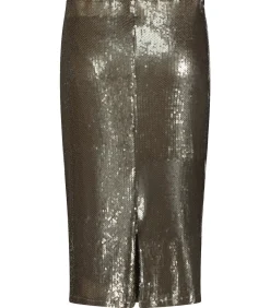 Vera Mont Rok met pailletten aubergine/brown/darkBeige/taupe Hot