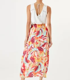 Garcia Rok met print orange Hot
