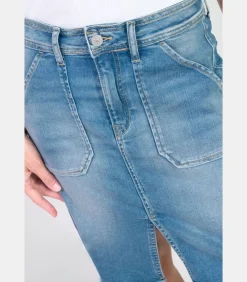 Le Temps des Cerises Rok recht van jeans LEDISI blue Clearance