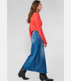 Le Temps des Cerises Rok recht van jeans RAPHI blue Clearance