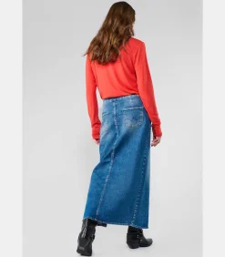 Le Temps des Cerises Rok recht van jeans RAPHI blue Clearance