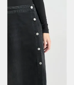 Le Temps des Cerises Rok recht van jeans RAPHI black New