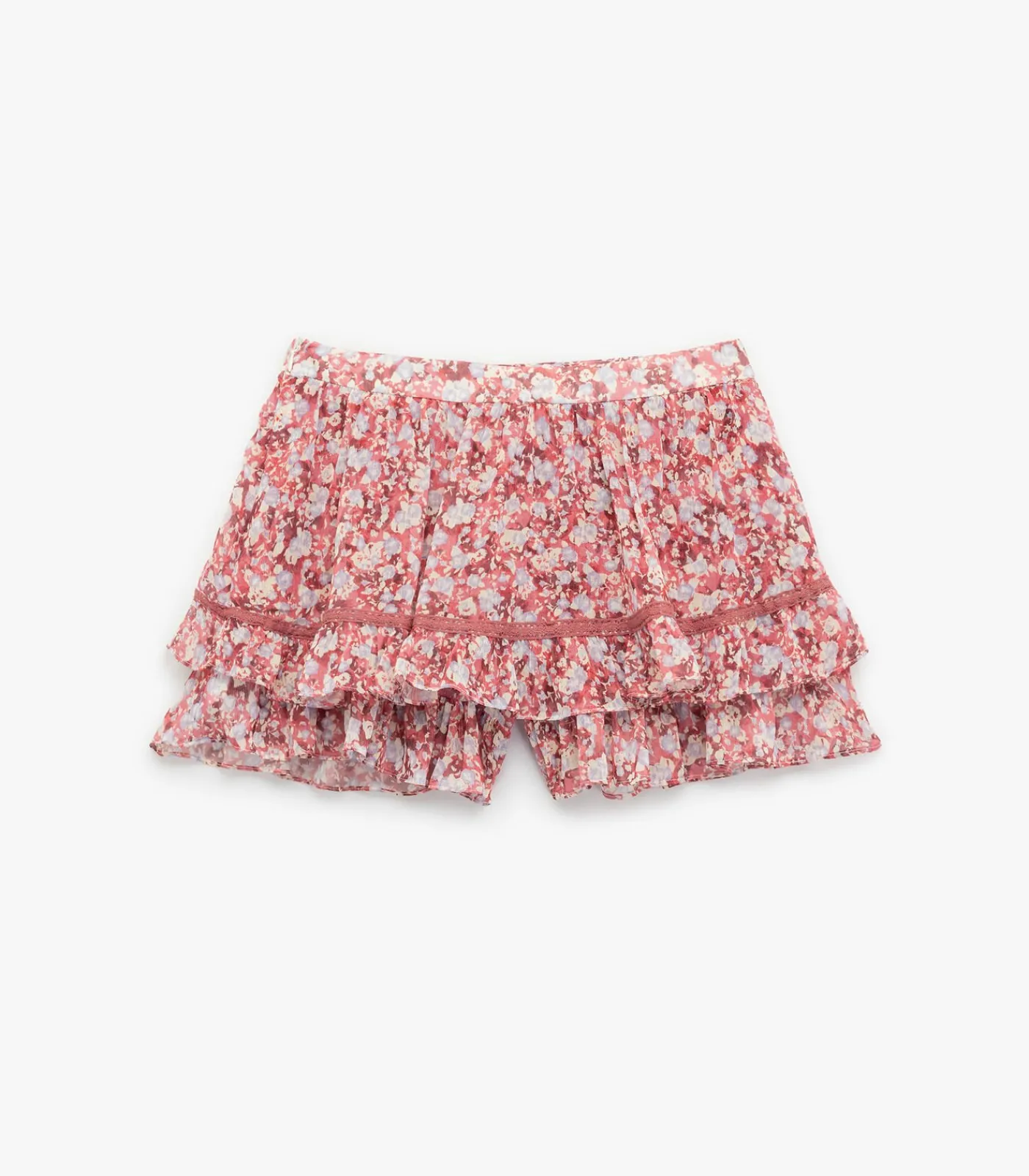 Koton Rokshort Bloemenprint Volant lilac Outlet
