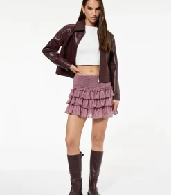 Koton Rokshort Met Volants En Guipure Detail lilac Discount