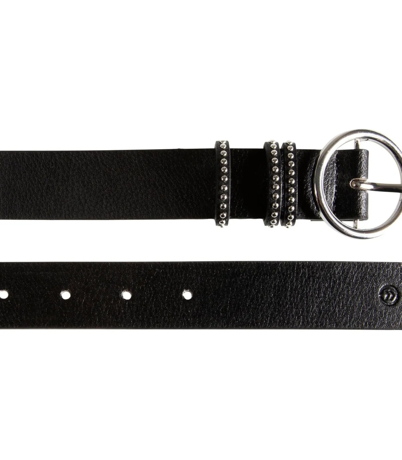 ISOTONER Ronde, generfde damesriem Zwart black Outlet
