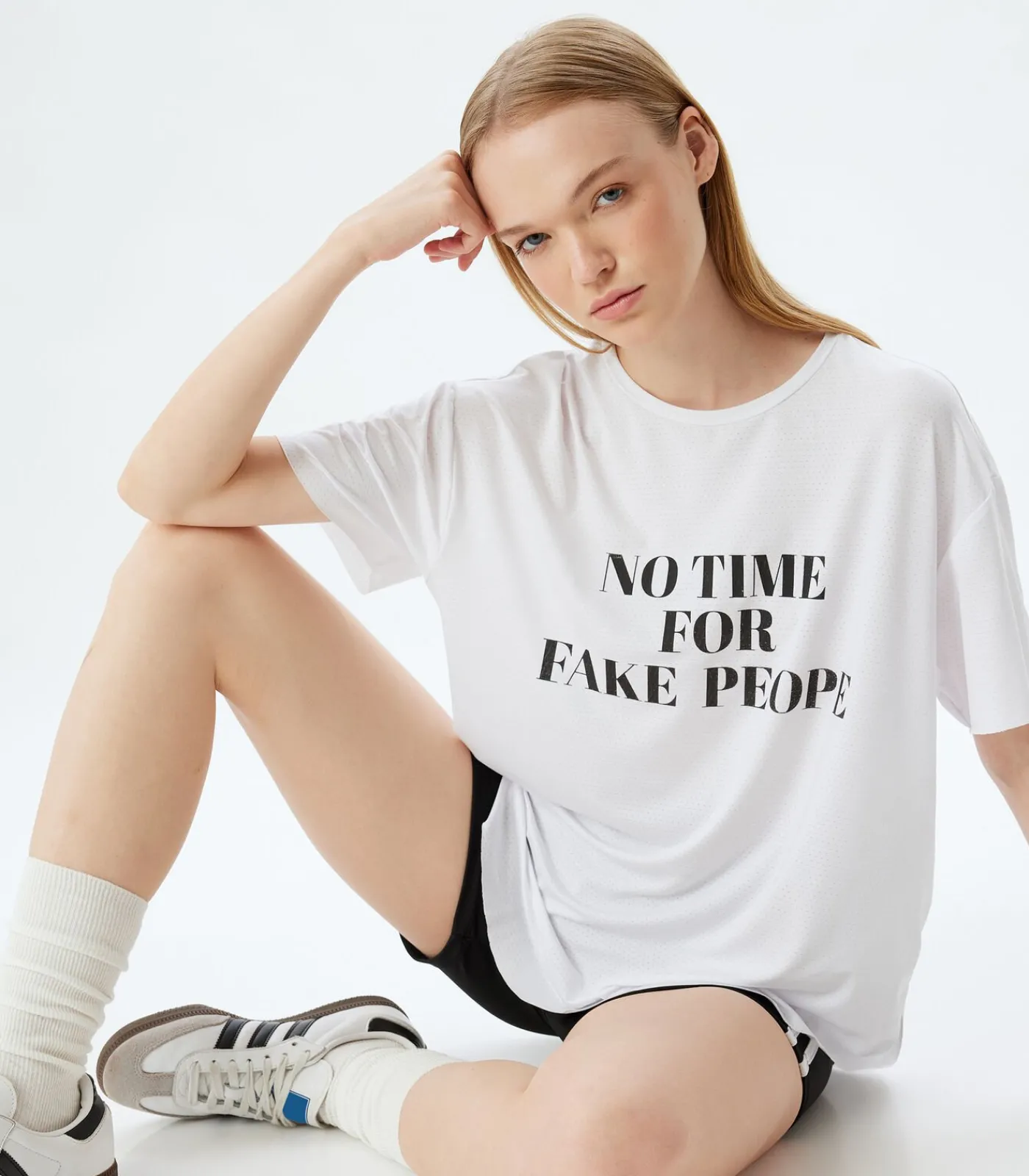Koton Ronde kraag Korte mouw T-shirt white Best