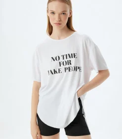 Koton Ronde kraag Korte mouw T-shirt white Best
