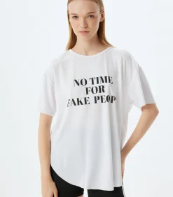 Koton Ronde kraag Korte mouw T-shirt white Best