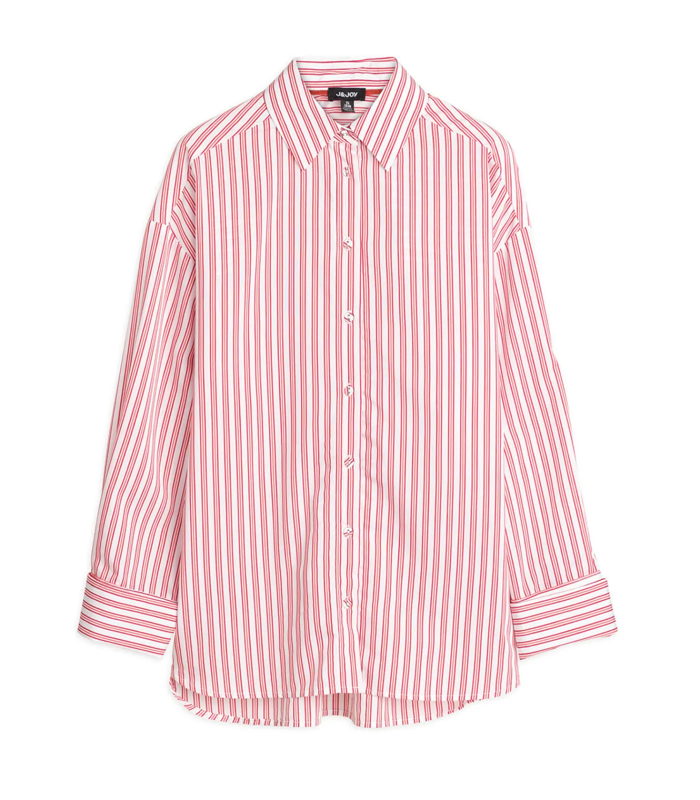 J&JOY Rood en zwart gevoerde damesblouse multicolor Best