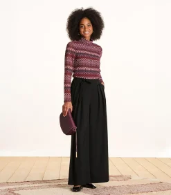 La Fée Maraboutée Rood gehaakt T-shirt met lange mouwen lightRed Discount