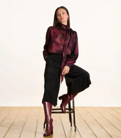 La Fée Maraboutée Rood topje met lange mouwen en print lightRed New