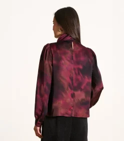 La Fée Maraboutée Rood topje met lange mouwen en print lightRed New
