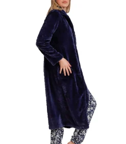 ADMAS Rosas Lange jas voor binnen Jacquard blue