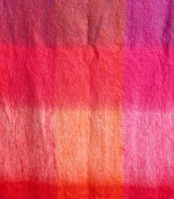 La Fée Maraboutée Roze geruite sjaal pink