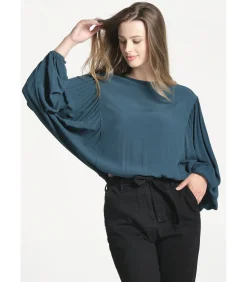 J&JOY Ruime mouwblouse blue Hot