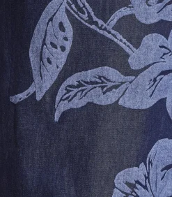 La Fée Maraboutée Ruimvallende blauwe jumpsuit met bloemenprint en bandjes blueJeans Outlet