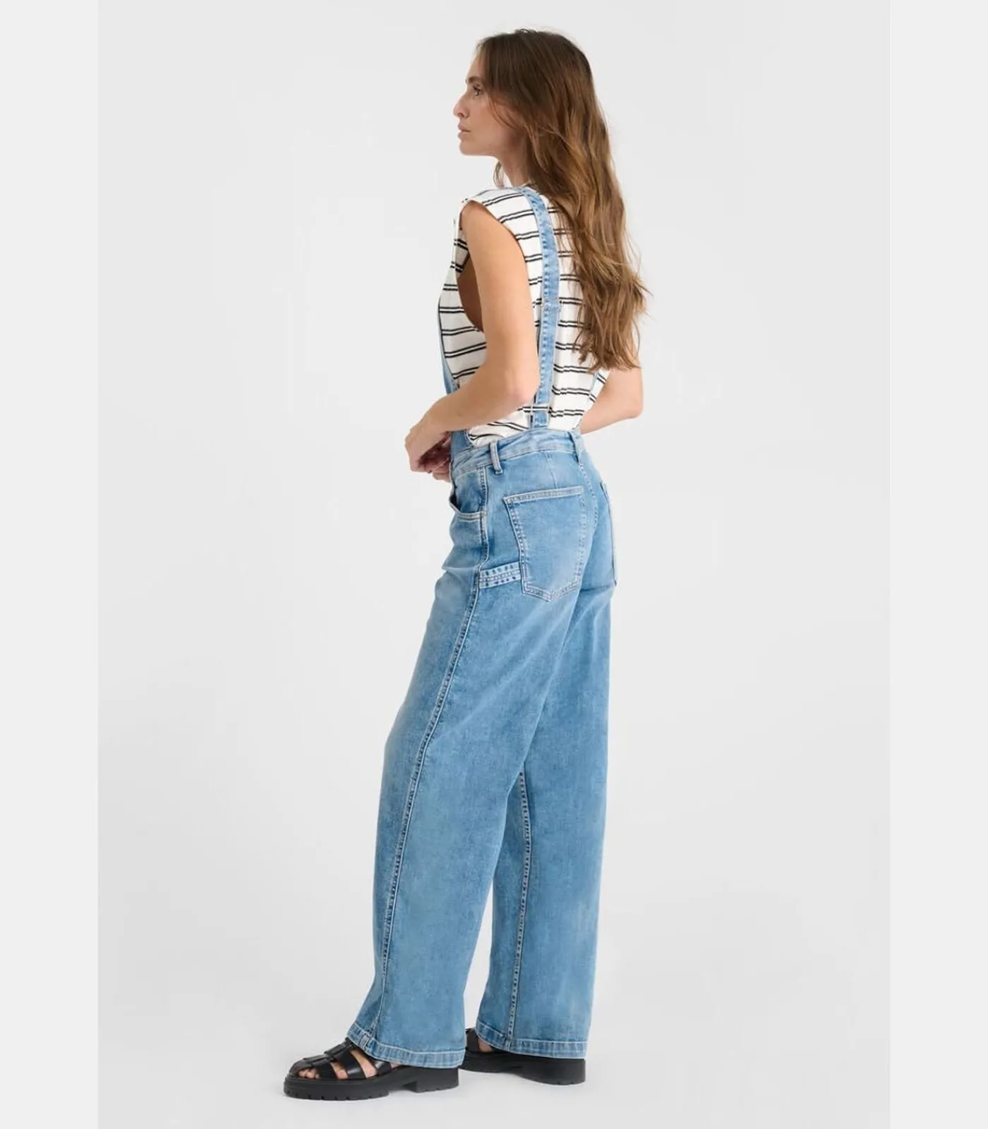 Le Temps des Cerises Salopette loose, wijd van jeans LAULY blue Discount