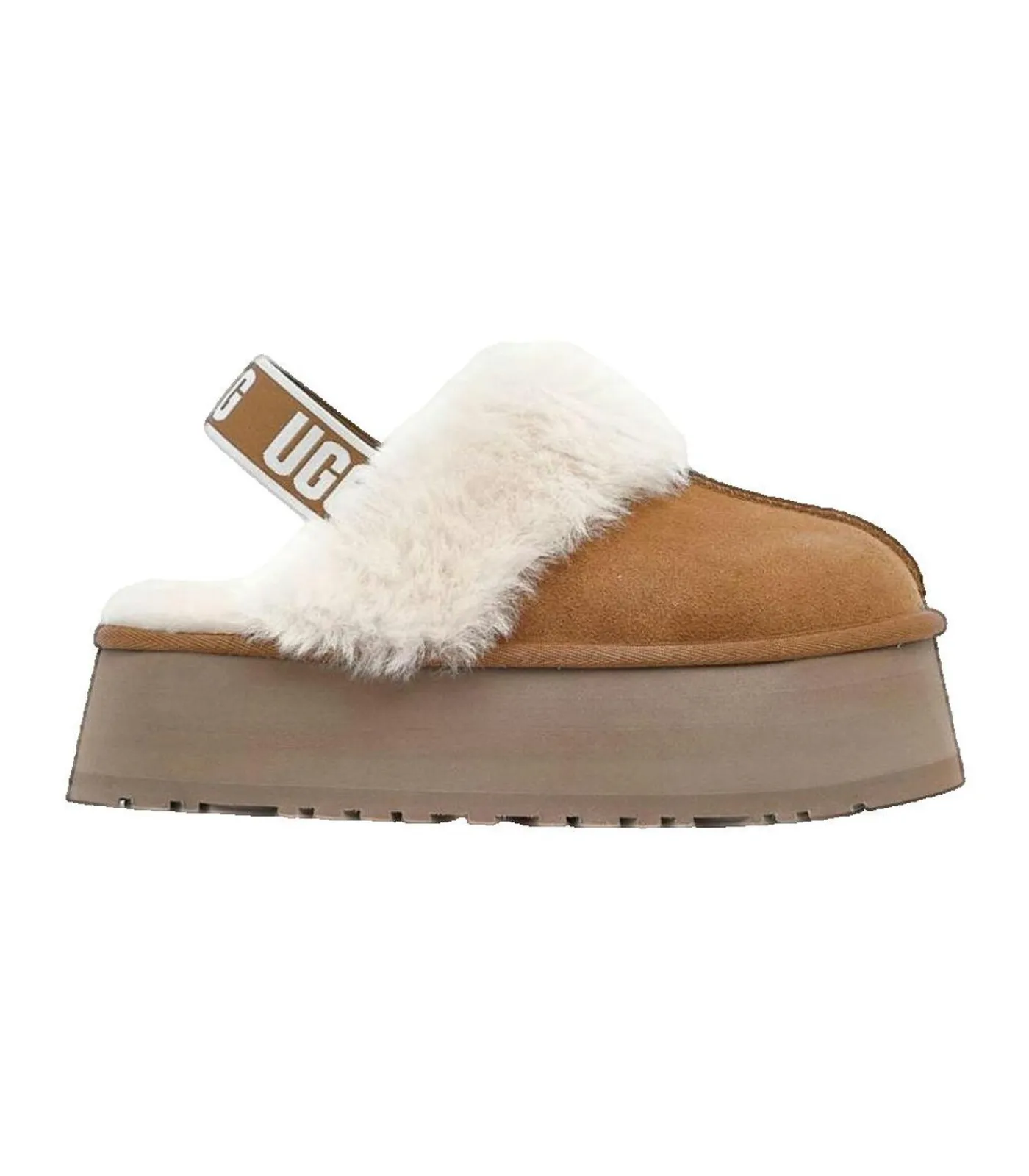 UGG Sandalen Funkette van bruin leer brown Outlet