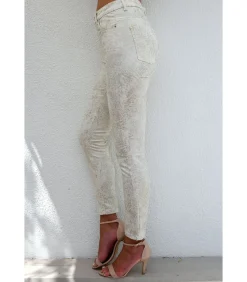 BLEU D'AZUR SANDY - SPRANKELENDE ZAND BROEK beige