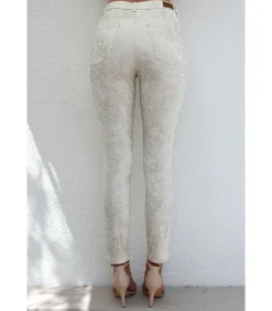 BLEU D'AZUR SANDY - SPRANKELENDE ZAND BROEK beige