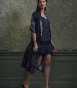 ESSENZA SARAI FLORA - Kimono darkBlue New