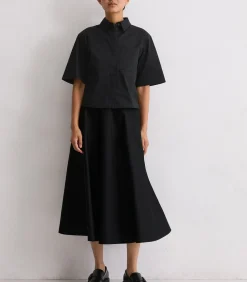 Marc O'Polo Satijnen blouse boxy darkBlue