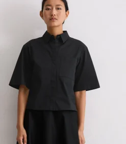 Marc O'Polo Satijnen blouse boxy darkBlue