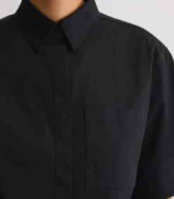 Marc O'Polo Satijnen blouse boxy darkBlue