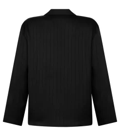 Hunkemöller Satijnen jasje met krijtstrepen black Hot